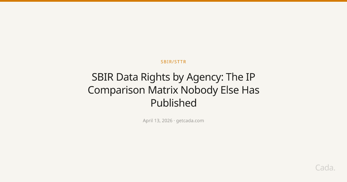 SBIR Data Rights by Agency: IP Comparison Matrix for NIH, NSF, DOD, DOE ...